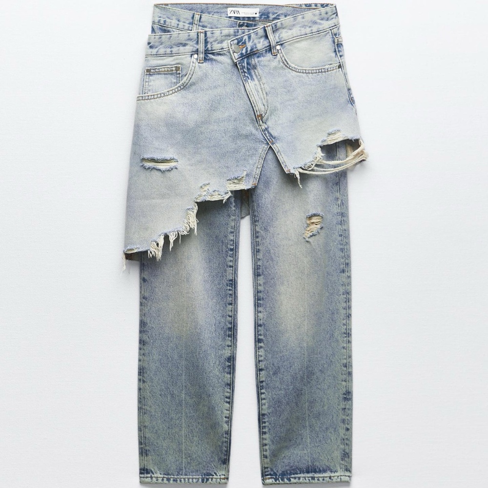 Zara Mid rise  straight leg jeans